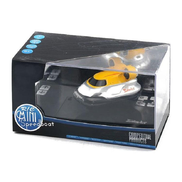 Children 2.4G Wireless Mini Remote Control Boat Toy Electric Hovercraft Water Model(Yellow)