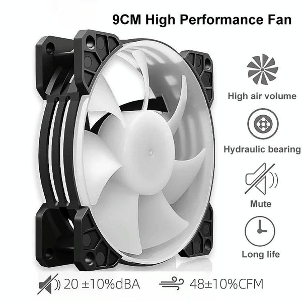 COOLMOON Frost Double Copper Tube CPU Fan Desktop PC Illuminated Silent AMD Air-Cooled Cooler, Style: P22 Streamline Edition Double Fan
