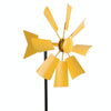 Landscape Craft Rotating Windmill Ornament Outdoor Rustic Garden Decoration Inserts(Yellow)