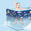 Inflatable Swimming Pool Large Outdoor PVC Pool Children Household Swimming Pool, Size:1.4m Four Layers(Dark Blue)