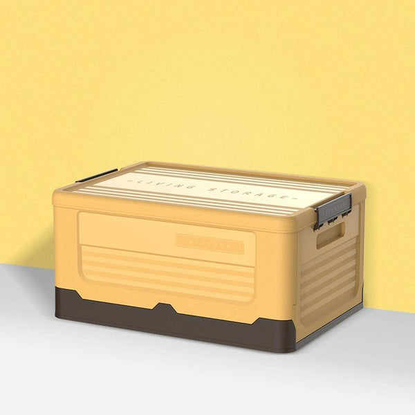 Foldable Book Box Plastic Storage Box, Color: L Banana Yellow