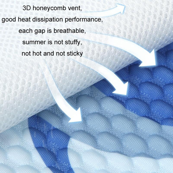 Baby Stroller Mat Seat Cushion Safety Seat Ice Silk Cushion, Color: Universal Blue Whale