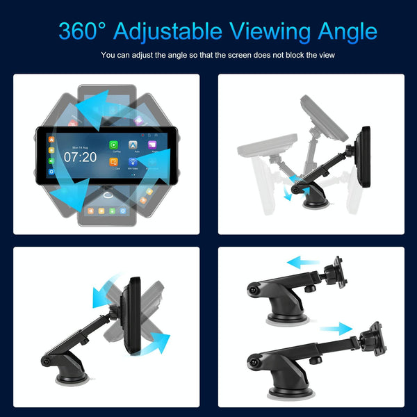 6.86 Inch 4KDVR Smart Screen Player, Specification: Standard+Reversing Camera