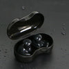 Swimming Waterproof Spiral Silicone Earplugs(Black)