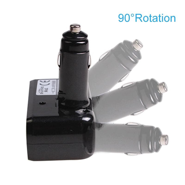 SHUNWEI SD-1918 80W 3.1A Car 2 in 1 Dual USB Charger (White)