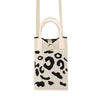 Leopard Print Knitted Mini Crossbody Phone Bag For 6.9 inch and Below Phones(White)