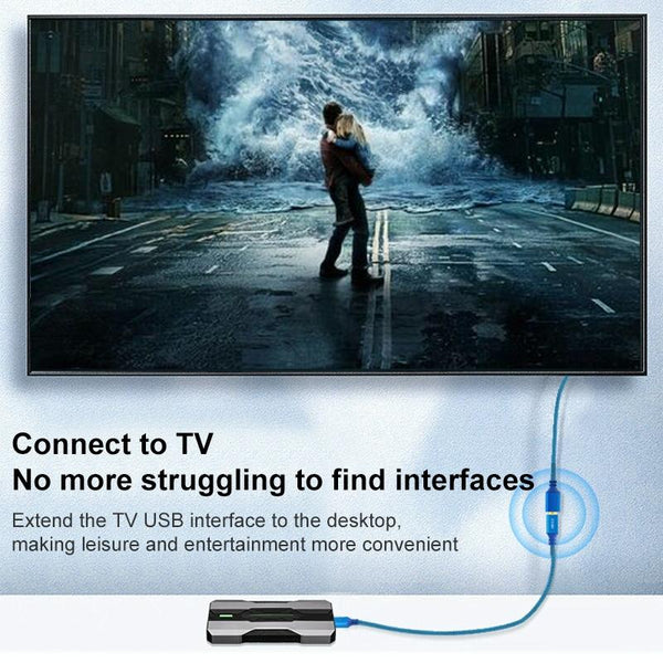 Printer / Hard Disk USB 3.0 Male to Female Extension Cable, Length:0.6m(Blue)
