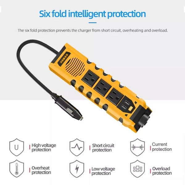 12V to 110V 150W Car Correction Sine Wave Inverter, US Plug