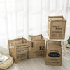 Foldable Jute Storage Box Sorting Basket for Underwear(THE DAILY)