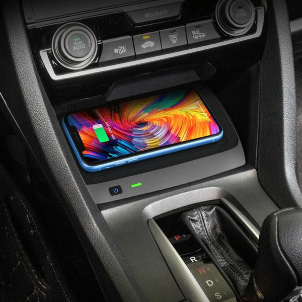 Car Qi Standard Wireless Charger 10W Quick Charging for 2016-2021 Honda Civic, Left Driving
