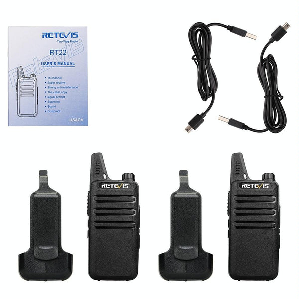 RETEVIS RT22 Hotel Mini Charging Two-Way Wireless Intercom Walkie Talkie(EU Frequency no Plug)