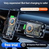F18 With Infrared Sensor Phone Charging Aluminum Alloy Bracket Car Wireless Charger(Transparent Silver)