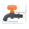 Outdoor Garden Connector Courtyard Valve Switch Faucet, Specification: With 6 Point Pacifier+Double Thread