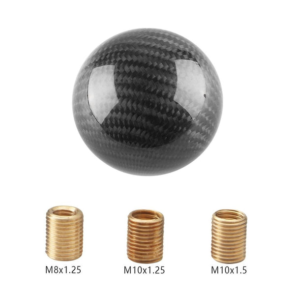 Universal Vehicle Car Shifter Cover Manual Automatic Carbon Fiber Ball Gear Shift Knob (Black)