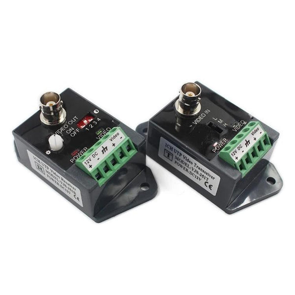 CCTV Video Balun Transmitter Receiver, 9000ft UTP RJ45 BNC