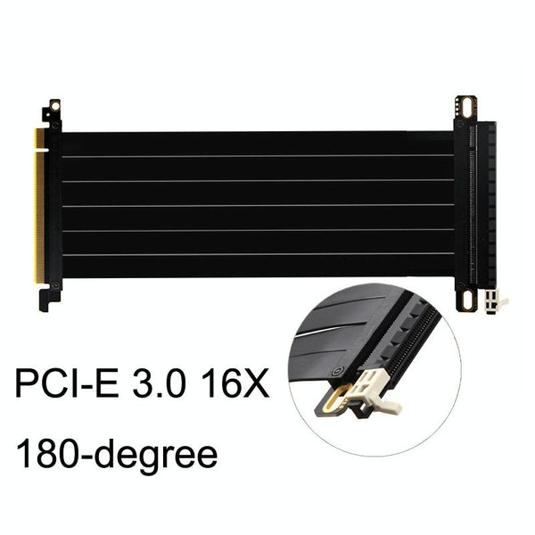PCI-E 3.0 16X 180-degree Graphics Card Extension Cable Adapter Cable, Length: 10cm
