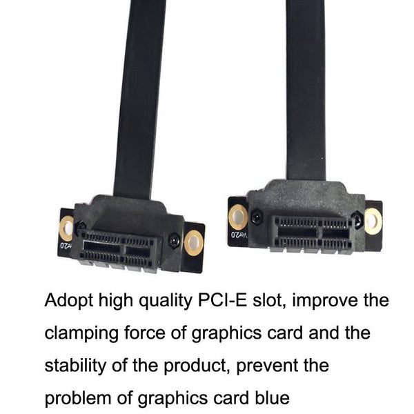 PCI-E 3.0 1X To 1X 90 Degrees Reverse Graphics Card / Wireless Network Card / Conversion Card Extension Cable(Black)