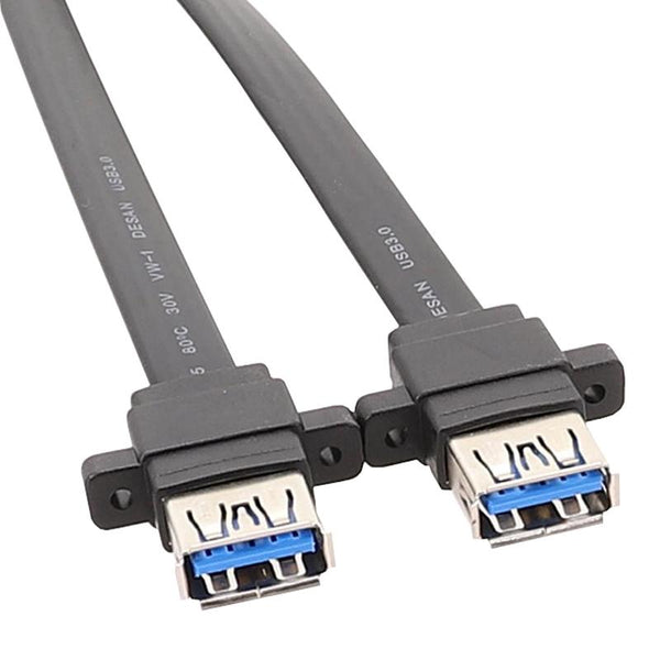50cm Motherboard USB3.0 Panel Cable Front 19Pin To Dual-Port A Female Data Flat Cable