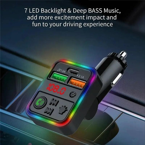 P18 Double USB Cigarette Lighter Bluetooth Car MP3 Music Player Hands-Free Calling Car Audio Device
