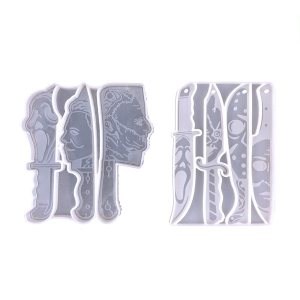 DIY Ghostface Dagger Halloween Crystal Drop Mold, Style: 5601(Transparent)