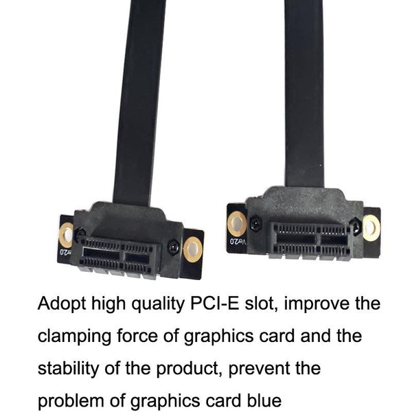 PCI-E 3.0 1X 90 Degrees Graphics Card / Wireless Network Card Extension Cable, Cable Length: 50cm