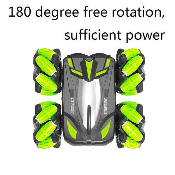 SY029 Children Sidewalk Dump Truck Double-Sided Flip Drift Remote Control Toy Stunt Car(Black Orange)