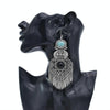 Vintage Tassel Earrings Exaggerated Turquoise Jewelry Earrings(Black 1)