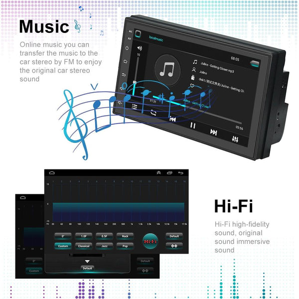 A3012 9 Inch Android Navigation CarPlay 1+32G Dual-Spindle Universal Central Control Screen Car Navigator Reversing Video Player(Standard+AHD Camera)