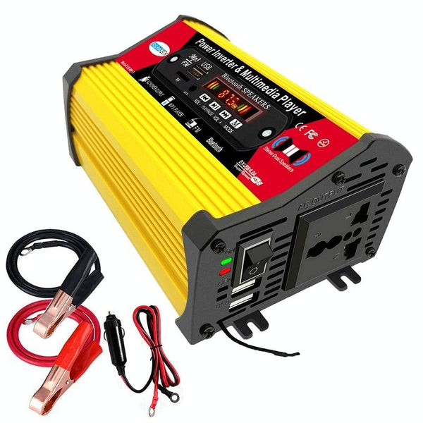 SOLIKE TECH 300W Modified Sine Wave Inverter with Bluetooth MP3/FM Multimedia Player 12V to 220V
