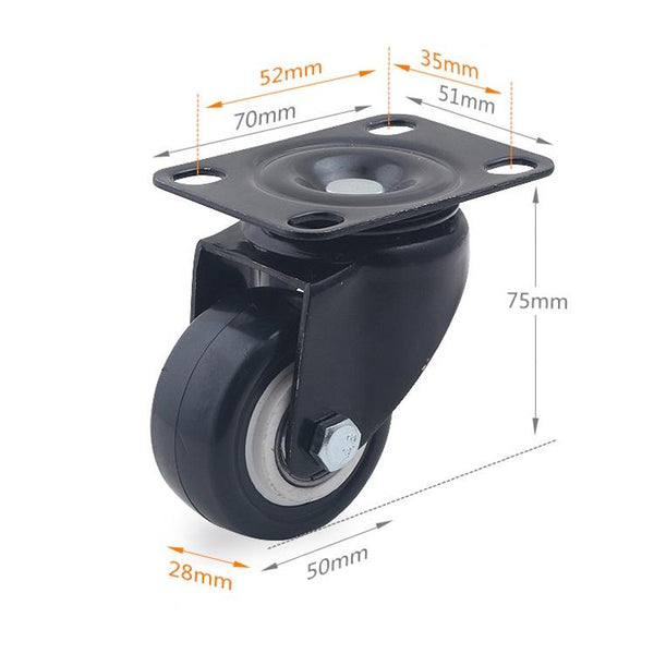 2 PCS 2 inch Furniture Cabinet Coffee Table Silent Universal Wheel