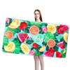 Sports Fitness Swimming Bath Towel Printed Double-Sided Velvet Absorbent Quick-Drying Beach Towel, Size: 156 x 81cm (Quick Dry Fruit)
