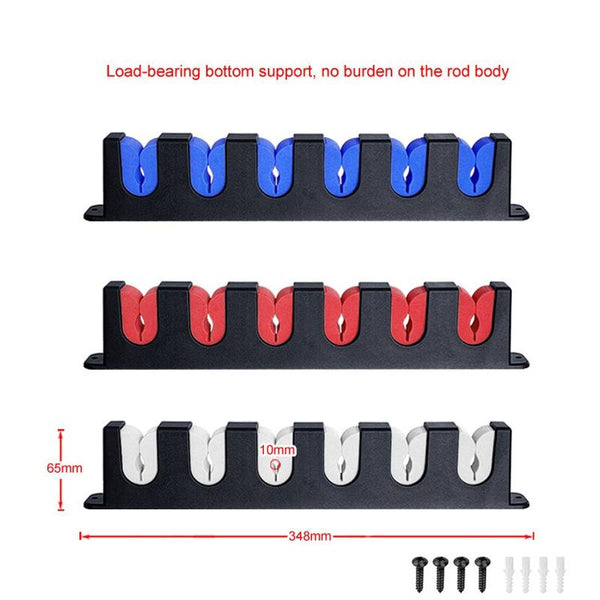 6-hole EVA Fishing Rod Storage Display Rack Club Holder, Color: Vertical Gray