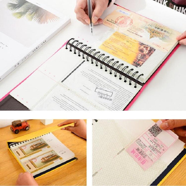 Bill Storage Book Concert Tickets Movie Ticket Train Ticket Favorites Albums Book(Army Green)