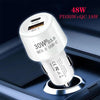 P29 48W PD30W + QC3.0 18W USB Dual Port Car Charger(Black)