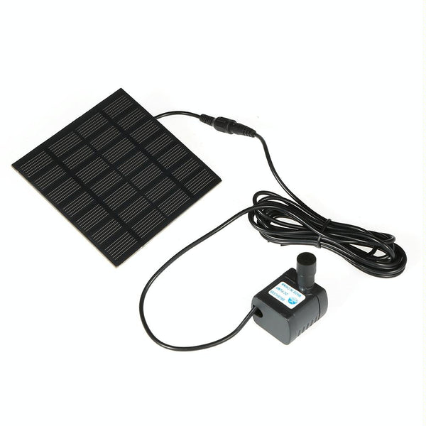 Garden Rockery Decoration Solar Fountain DC Water Pump Suspension Sprinkler(Black)