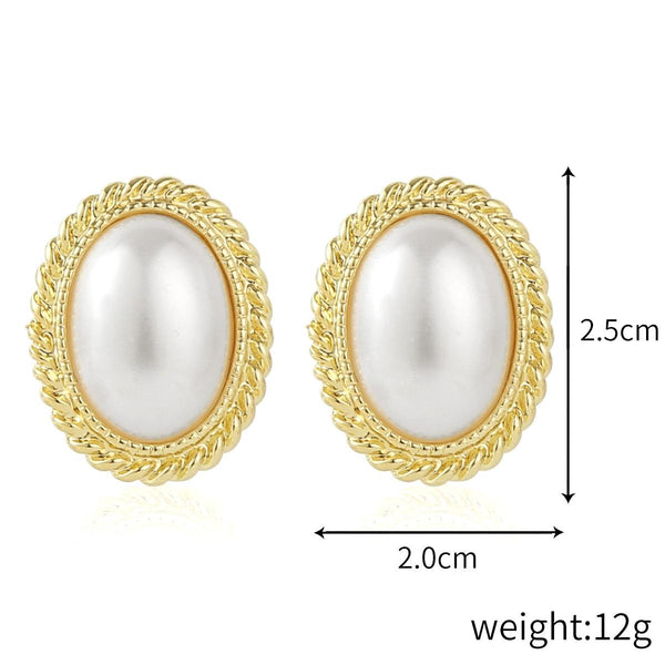 E2109-16 Semiellipse Stud Earrings Jewelry