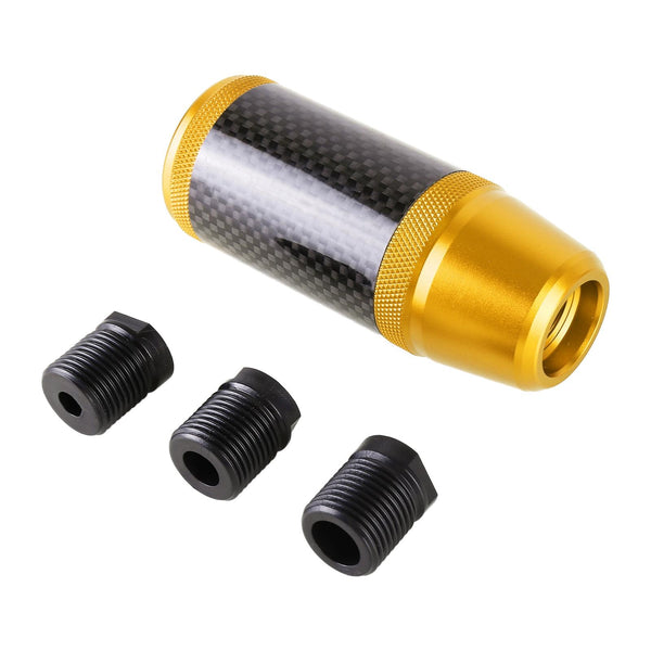 Universal Car Carbon Fiber Metal Gear Shift Knob (Gold)