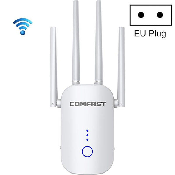 COMFAST CF-WR758AC Dual Frequency 1200Mbps Wireless Repeater 5.8G WIFI Signal Amplifier, EU Plug