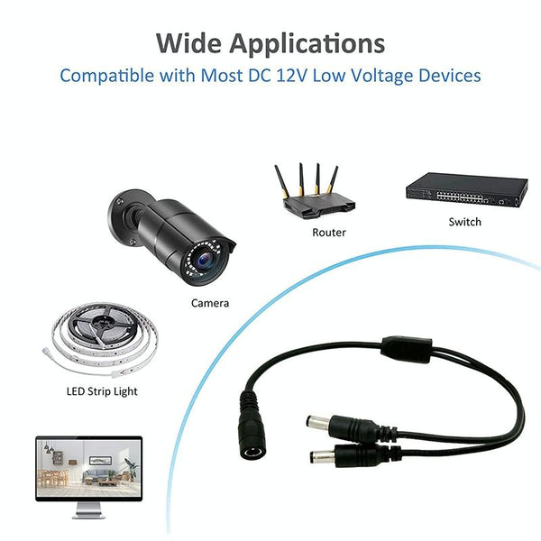 0.5m DC Power Extension Cable 12V Male to Female Adapter