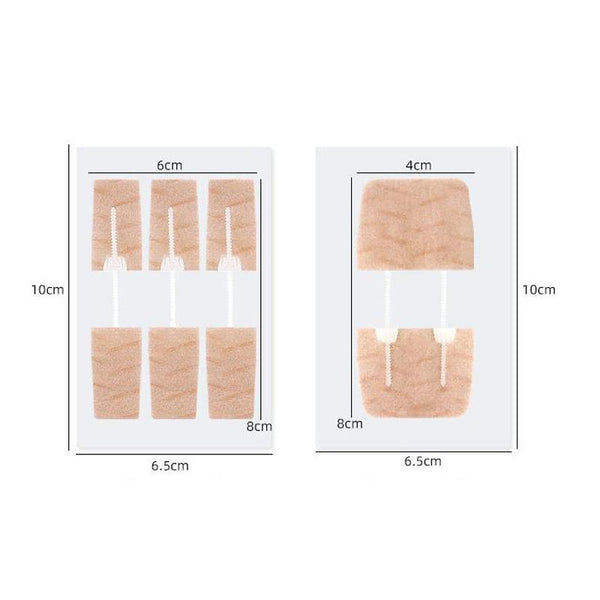 Non-woven Elastic Tape Bandage Patch Two Way Zipper Skin Latch Pull Tight Self-Adhesive Bandage Patch, Color: White 2 Buckles