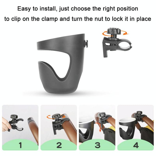 Baby Strollers Universal Multifunctional Bottle Cup Holder(Black)