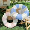 Children Adult Cartoon Inflatable Swimming Ring, Pattern: 80# Retro Striped Blue Pink Random Color
