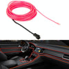 Waterproof Round Flexible Car Strip Light with Driver for Car Decoration, Length: 5m(Pink)