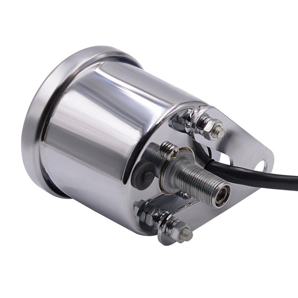 Motorcycle Multi-functional Modification Instrumentation Motorcycle Odometer Speedometer Tachometer Oil Gauge(Silver)