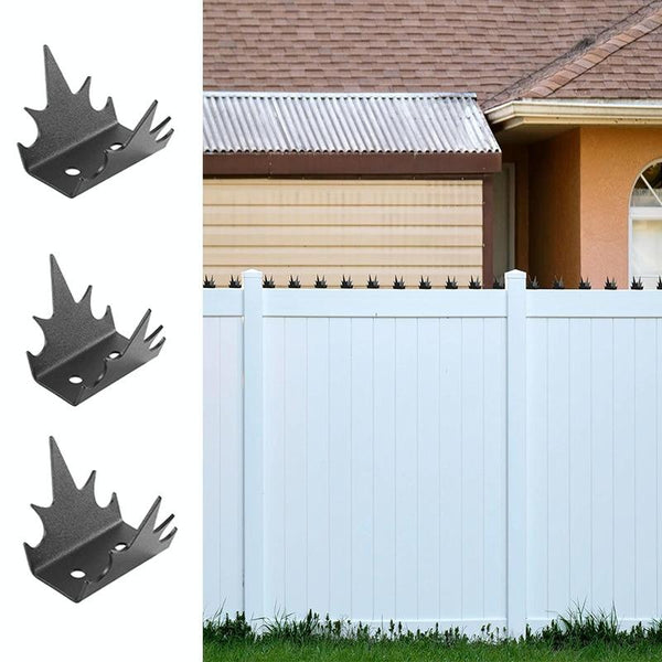 12pcs /Set Safety Fence Nailing Anti Intrusion Fence Wall Spikes Deterrent Device(Black)