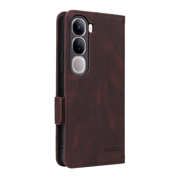 For vivo V40 Lite 5G / Y300 5G IDN Magnetic Clasp Leather Phone Case(Brown)