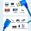 USB 3.0 Female To USB 3.0 Male Side Elbow Extension Cable for USB Disk Mouse / Keyboard / Printer, Length:1m(Left Elbow)
