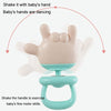 Baby Rattle Teether Soothing Teething Stick Anti-Eating Silicone Toy, Color: 666 Gesture Cyan