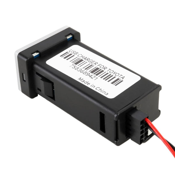 Car QC3.0 Fast Charge USB Interface Modification Charger for Toyota, Fuse to Take Power(Ice Blue Light)