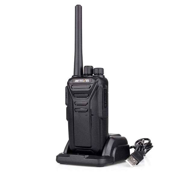 RETEVIS RT27 0.5W EU Frequency 446MHz 16CHS FRS Two Way Radio Handheld Walkie Talkie, EU Plug(Black)